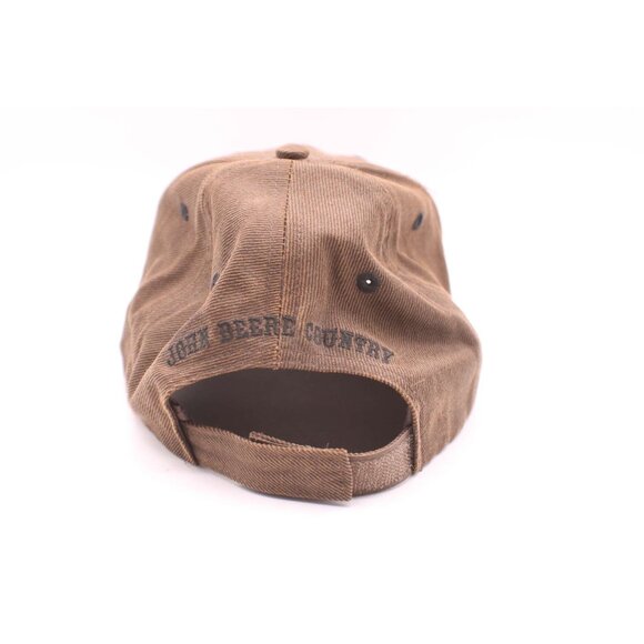 JOHN DEERE Hat Cap Baseball Trucker Embroidered Buck Logo Barbed Wire Brown - Picture 5 of 14